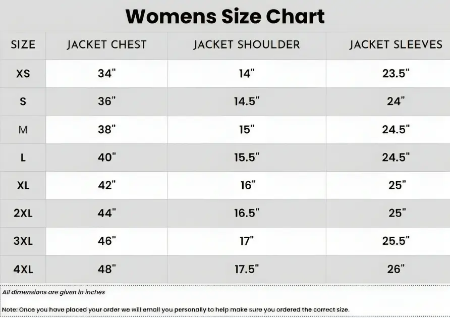 Female Size Guide