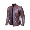 FLAVOR Men Biker retro Brown Leather Motorcycle Jacket Genuine Leather jacket