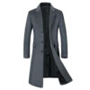 Premium Gray Wool Men’s Long Coat – Classic, Warm & Timeless Winter Fashion