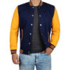 Blue and Yellow Baseball Style Men's Varsity Jacket - Letterman Bomber *Ends Soon*