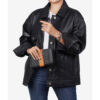 Women's Casual Black Lambskin Oversized Stylish Jacket ( Few Left )