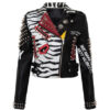 Halloween Women's Harley Quin & WWE Studded Toni Storm Leather Jacket