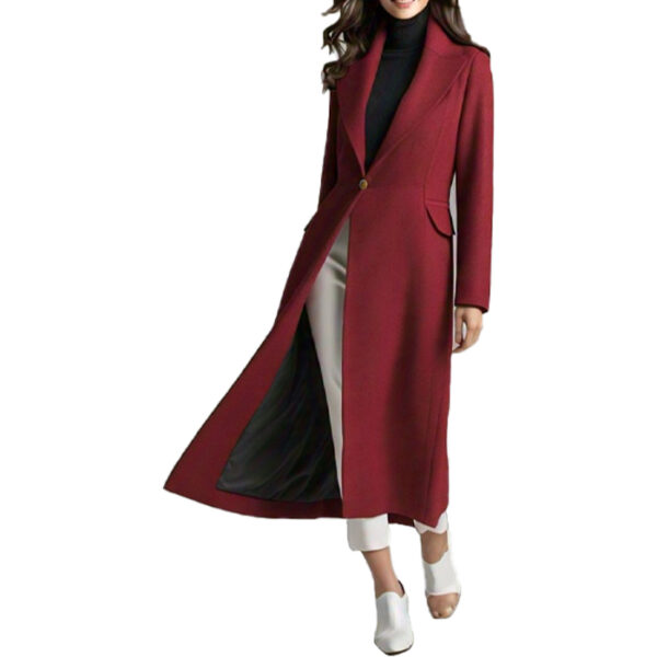 Women's Elegant Longline Suede Trench Coat for Women