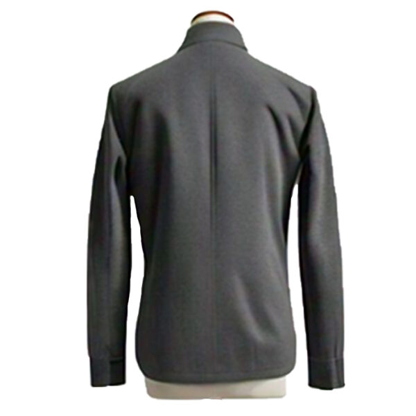 Men's  Modern Gray Utility Jacket for Stylish Four Pocket Lightweight Outerwear - Image 2