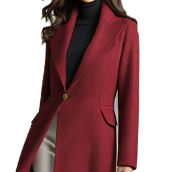 Women's Elegant Longline Suede Trench Coat for Women - Image 2