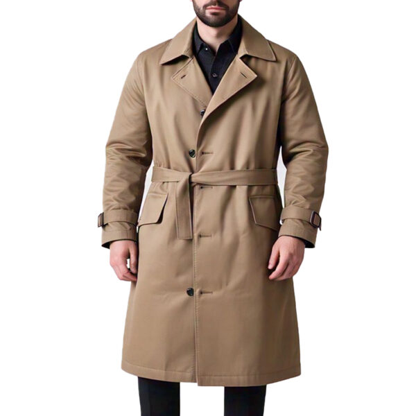 Zyppra Men's Belted Casual Utility Trench Coat – Stylish & Functional Outerwear