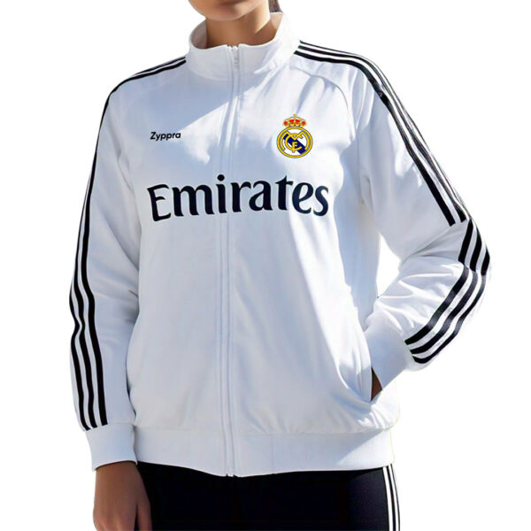 Real Madrid White Full-Zip Track Jacket