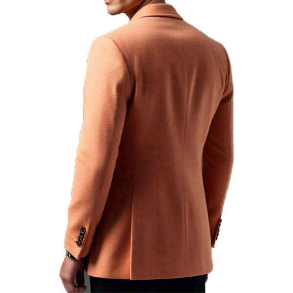 Men's Contemporary Peach Blazer with Slim Fit - Image 3