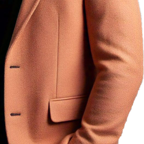 Men's  Modern Camel Blazer with Tailored Fit - Image 2