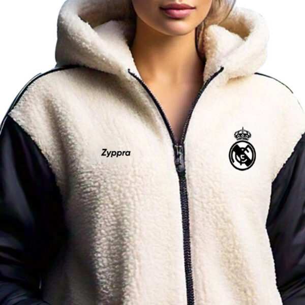 Women's Real Madrid Cozy Sherpa Hoodie - Image 2